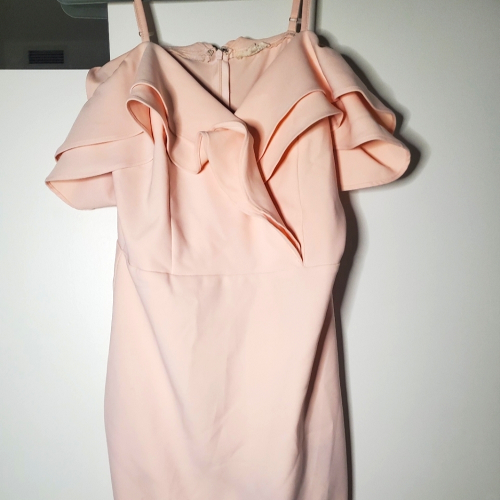 Light Pink Summer Dress with Ruffles